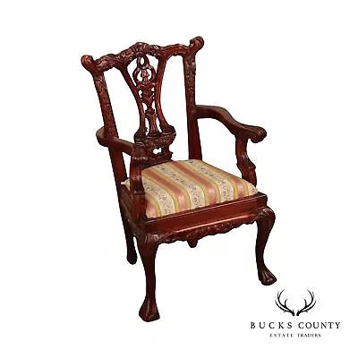 Chippendale Style Mahogany Carved Children's Or Doll  Side Chair • $215