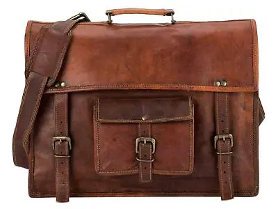 Mens Genuine Vintage Leather Messenger Business Laptop Briefcase Satchel Bag New • $46.98