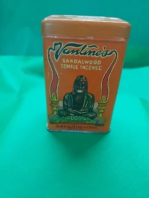  VTG Sandalwood Temple Incense Tin Empty A -A-VANTINE & CO NEW YORK • $20