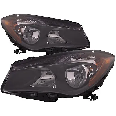 Headlight Set Halogen Black Fits 2014-2019 Mercedes Benz CLA250/CLA45 AMG • $362.24