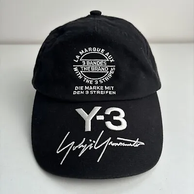 Y3 Adidas Yohji Yamamoto Signature Cap Hat OSFM Black • $199