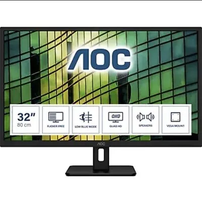 31.5   Quad HD IPS Monitor LED Display Porte HDMI - Q32E2N • $110