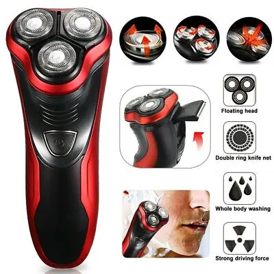 Men's Razor Rotary Waterproof Electric Shaver Pop-Up Trimmer Wet Dry Cordless US • $16.05