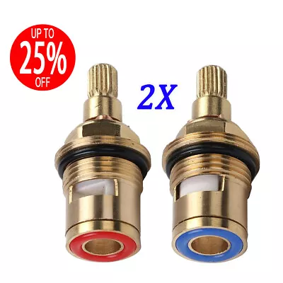 2PCS Universal Tap Inner Faucet Valves Brass Ceramic Disc Cartridge Replacements • £4.89