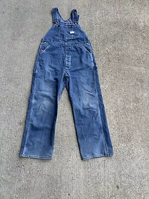 Vintage BIG MAC Overall Bibs Mens Size 40x30 Blue JC Penney Denim Jeans • $30