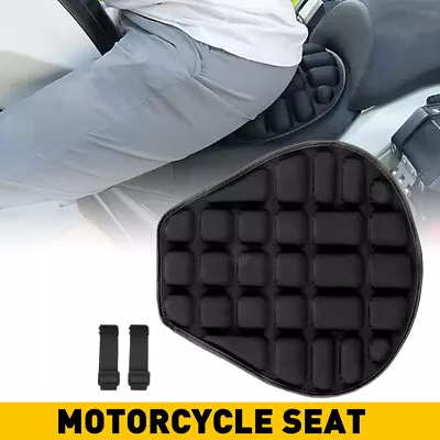 Motorcycle Comfort Gel Seat Cushion Pillow Pad Pressure Relief Cover Universal • $17.98