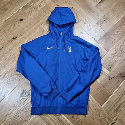 Nike Chelsea FC Windrunner Jacket Mens S Blue Chevron Windbreaker Lightwight • £24.99