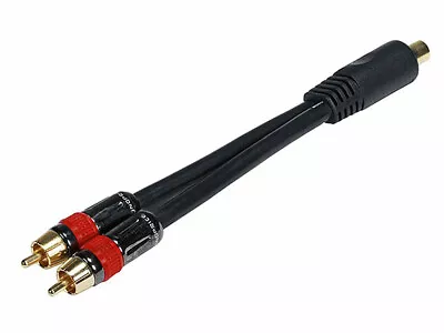 Monoprice 6in RCA Female To 2x RCA Male Digital Coaxial Splitter Adapter • $9.48