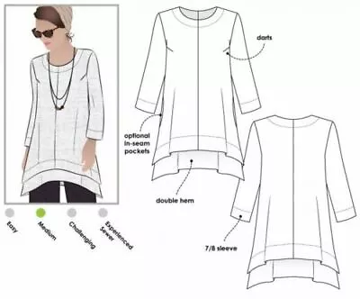 Style Arc Sewing Pattern Daisy Tunic Top Sizes 4-16 • £14.99