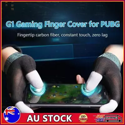 2pcs Sweat Proof Touch Screen Gaming Finger Thumb Sleeve Gloves For PUBG Game • $8.19