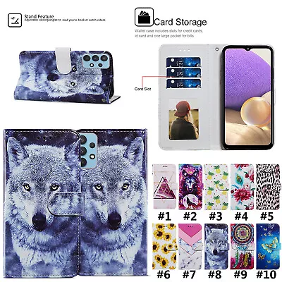 For Samsung A12 A52 A72 A32 A21S A02S Leather Wallet Case Magnetic Phone Cover • $8.24