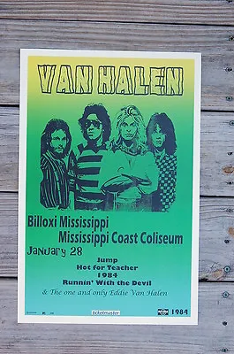 Van Halen Tour Poster 1984 Billoxi Mississippi Coast Coliseum • $4.50