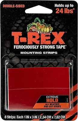 T Rex Tape Extreme Hold Heavy Duty Double Sided Mounting Strips Holds Up To 24Lb • £9.28