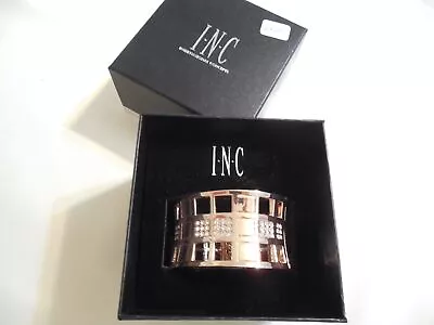 I.n.c. Rose Gold-Tone 6-1/2 Crystal Checkered Bangle Bracelet CL215 $29 • $9.35