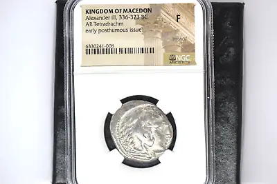 MACEDONIAN KINGDOM. Alexander III The Great (336-323 BC). Tetradrachm- NGC Fine • $395
