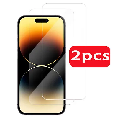 2X Glass Screen Protector For IPhone 15 14 13 12 11 Pro Max Plus XS XR X 8 7 6s • $2.39