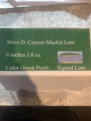 Steve D Custom Signed Muskie Lure 6” 1.8OZ • $49.99