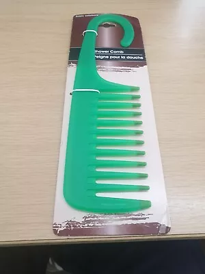 1 X  LARGE GREEN SHOWER COMB WIDE TOOTH DETANGLER WET HAIR BRUSH - JUST £2.49 • £2.49