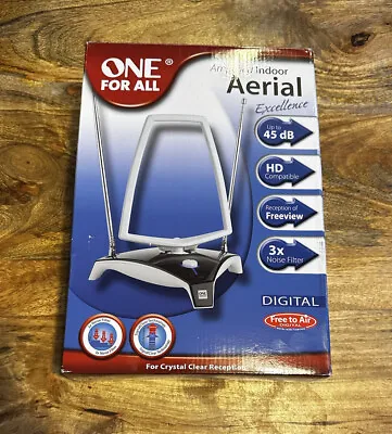 £10 • Buy New One For All Amplified Indoor Digital TV Aerial Freeview Antenna SV9360