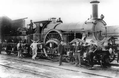 Iron Duke Steam Locomotive With Railway Workers C1880 Train Old Photo • $5.79