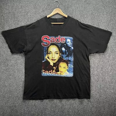 Vintage Sade Lovers Rock Tour Shirt Mens 2XL Black 2001 Rap Hip Hop Music ROT • $599.95