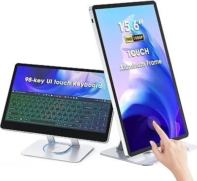 15.6  1080P Full HD IPS Portable Monitor Touch Screen USB-C Windows Mac Android • $179.99