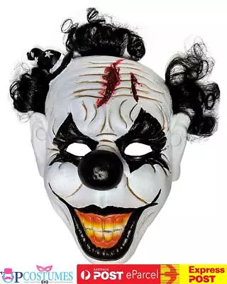 Laughing Killer PU Clown Mask Halloween Scary Horror Costume Accessory • $26.45