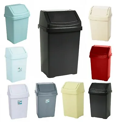 £6.95 • Buy Plastic Swing Bin 50 15 25 8 Litre Home / Office / Kitchen Rubbish Waste Dustbin