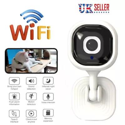  WiFi HD 1080P Wireless CCTV Mini Indoor Outdoor IP Camera Security CAM Home UK • £13.39