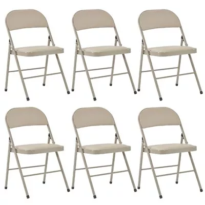 6pcs Elegant Foldable Iron & PVC Chairs For Convention & Exhibition Light Brown • $159.03