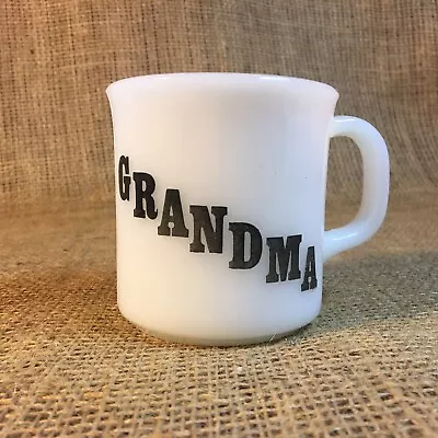 Vintage Glasbake Milk Glass “Grandma” With Grandmother Rhyme ~Mug/Cup • $14