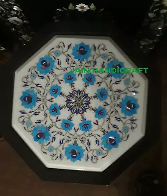 18  White Marble Table Top Coffee Dining Inlay Mosaic Malachite Home Decor K3 • $486