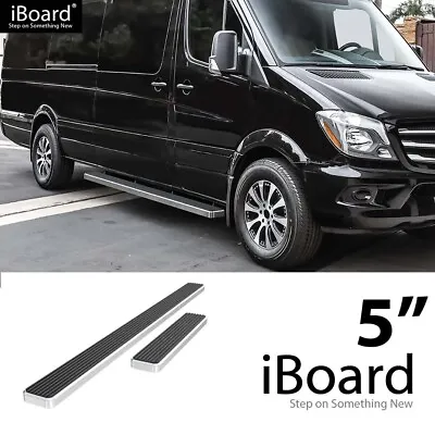 APS Stainless Steel 5in Running Boards Fit 10-24 Dodge Mercedes-Benz Sprinter • $229