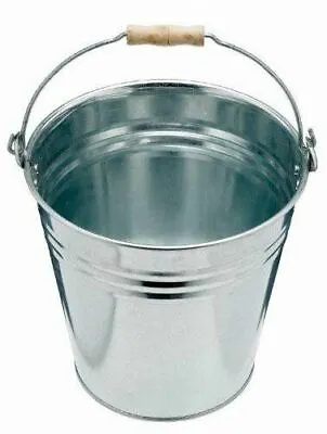 12L Galvanised Steel Metal Bucket With Carry Handle 12 Litre • £8.97