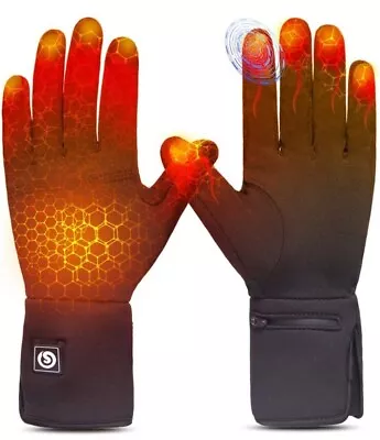 $69 • Buy Heated Glove Liners Men Women Rechargeable Electric Battery Heating Riding XXS