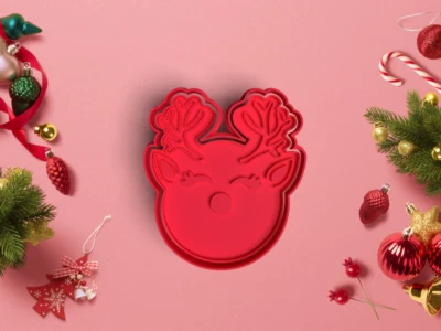 $8 • Buy Christmas Cookie Cutter Stamp Fondant Baking Cake Embosser Set Reindeer