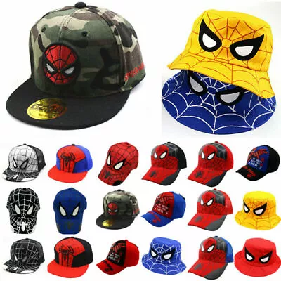 £7.59 • Buy UK Boys Girls Spiderman Baseball Cap Bucket Hat Kids Hip Hop Sport Snapback Caps