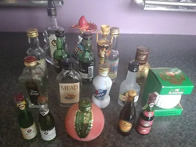 Bundle Of 18 Miniatures Empty Alcohol Bottles • £12