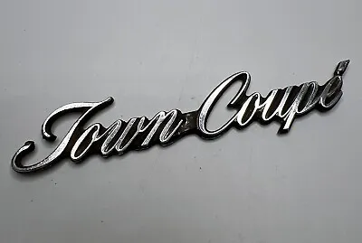 Vintage Lincoln TOWN COUPE  Badge Script  Name Emblem Metal Original USA Made • $18