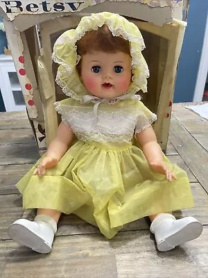 Vintage 1950's Ideal Betsy Wetsy Doll 20'' Original Clothes And Box Beautiful! • $149.99