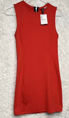 H&M Divided Women’s Size 6 Coral Red Sleeveless Sheath Dress  • $18.99