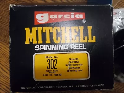 Vintage Garcia Mitchell Model # 302 Salt Water Spinning Reel New In Box  • $50