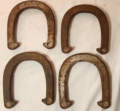 (4) Vintage Royal Horseshoes St Pierre Worcester MA Made USA Forged Steel • $25.99