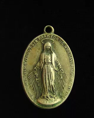 Vintage Mary Miraculous Medal Religious Holy Catholic • $7.99