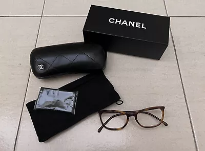 Chanel CH 3281 Col. 1295 Optical Frame & Case 52-17 Tortoise Shell Havana Brown • $271