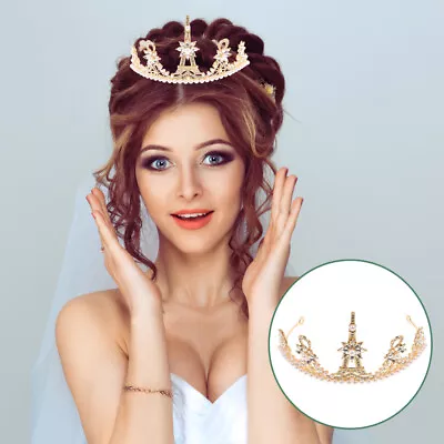 Golden Vintage Bridal Tiara Crown For Wedding & Prom Hair Accessories • $10.33