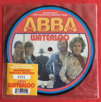 ABBA -Waterloo- Rare UK 7  30th Anniversary Picture Disc Numbered (Vinyl Record) • £49.99