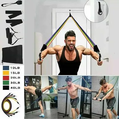 $11.98 • Buy 11Pcs Resistance Bands For Home Workout Exercise Yoga Crossfit Fitness Training