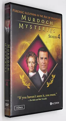 MURDOCH MYSTERIES SEASON 4 DVD 13 Episodes On 4 Discs ITV ACORN Media WS NR SDH • $7.81