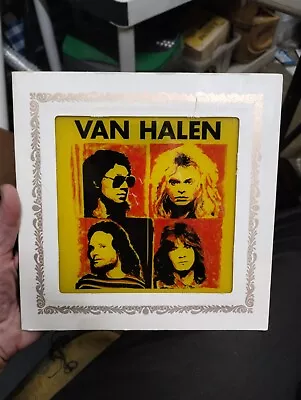 Van Halen Vintage Carnival Prize Painted Glass Mirror  Rare 6x6 David Lee Roth • $33.11